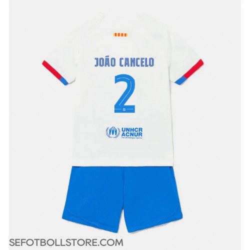 Barcelona Joao Cancelo #2 Replika babykläder Bortaställ Barn 2023-24 Kortärmad (+ korta byxor)